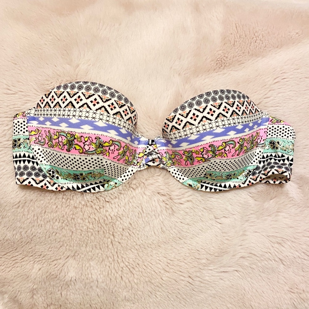 VS Bandeau Patterned Bikini Top